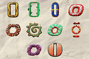260 Stylized Alphabets (for collage), an Object Graphic by Megan Aili Designs (Thumbnail 16 of 28)