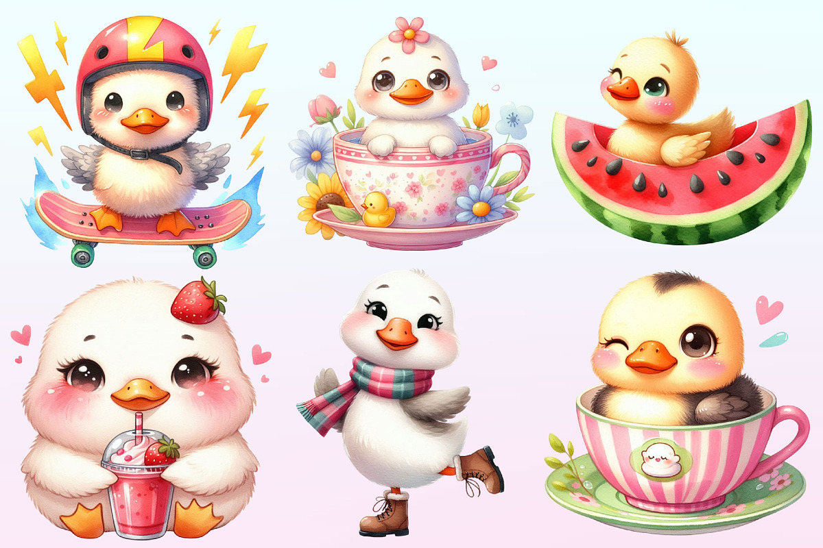 Kawaii Quirky Goose Clipart, a Graphic by CitraGraphics (Photo 2 of 4)
