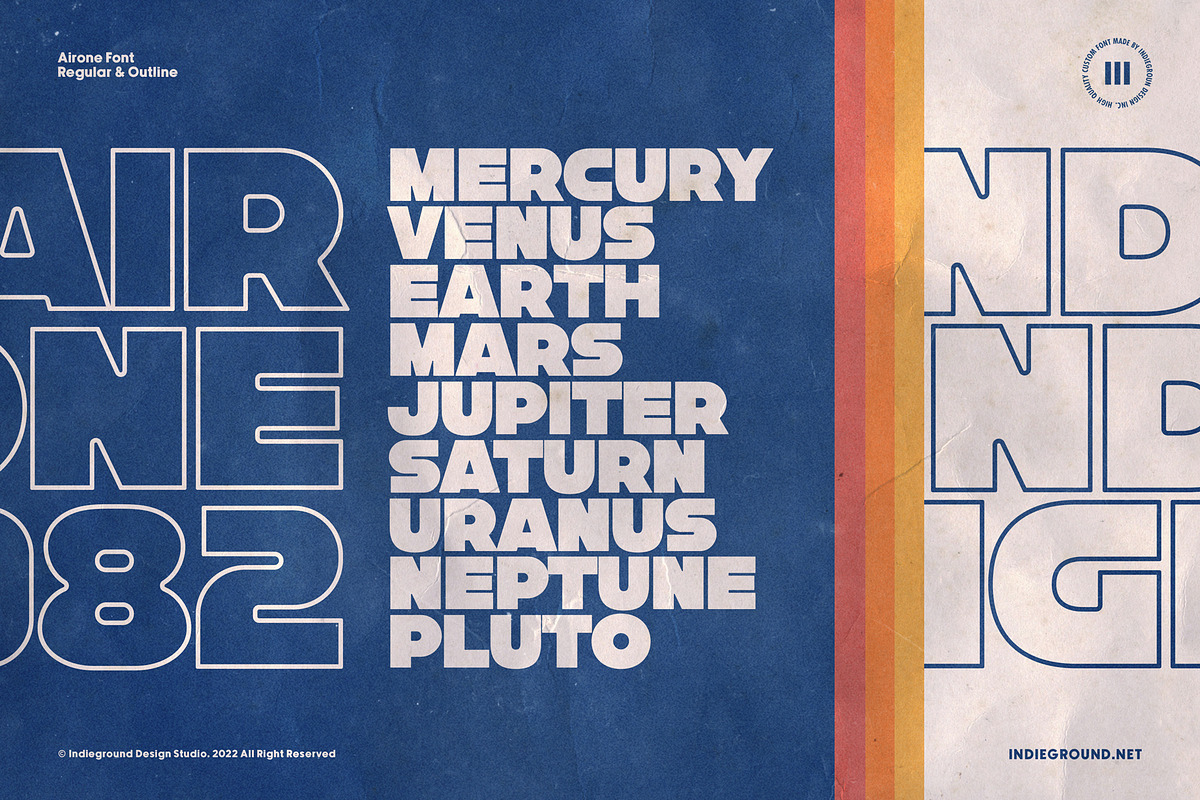 Airone Font, a Sans Serif Font by Indieground Design Inc. (Photo 7 of 8)