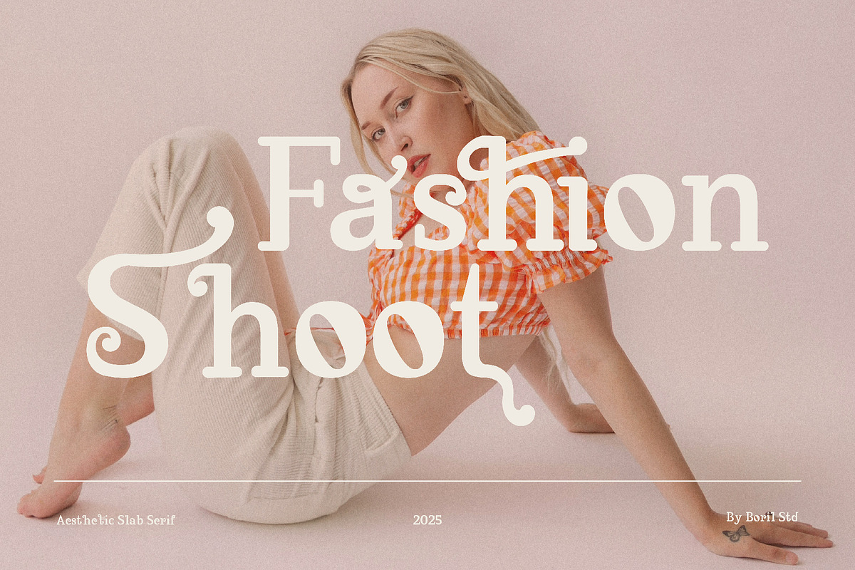 Roussa Aesthetic Slab Serif, a Slab Serif Font by Boril Std (Photo 3 of 10)