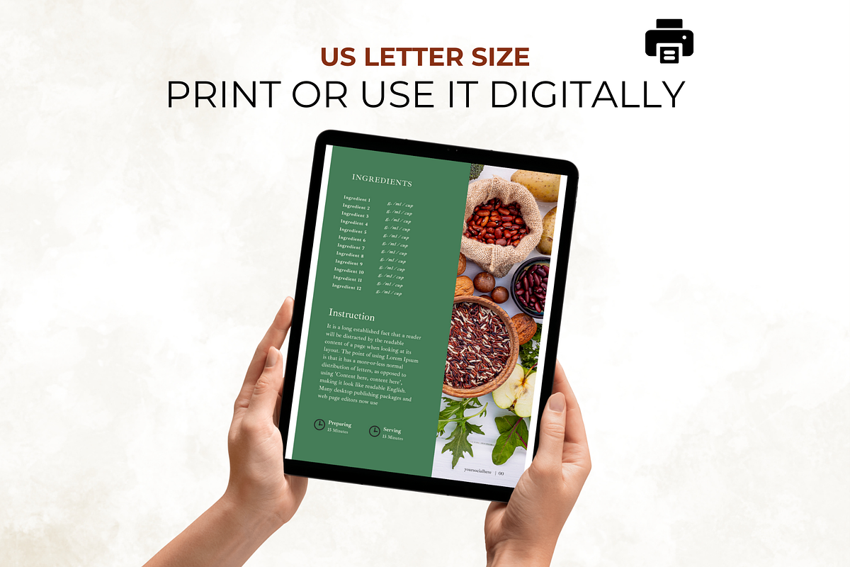 Recipe Book Template for Canva, a Presentation Template by Digital By Nikoleta (Photo 2 of 8)