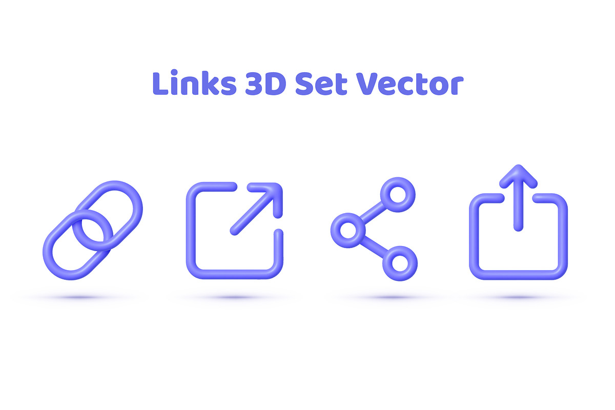 Links set 3d Vector Illustration, an Object Illustration by Soifer Design