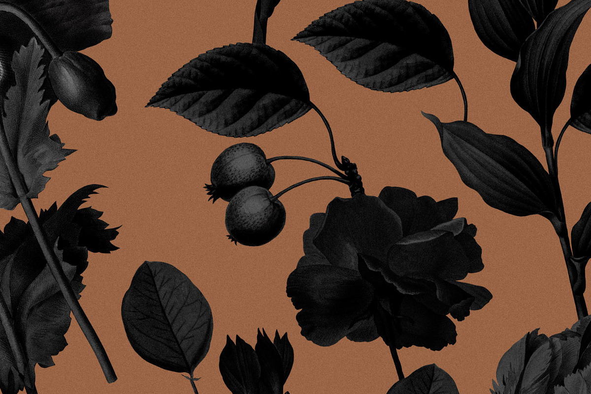 Dark Bloom Elegant Floral Pattern, a Pattern Graphic by likorbut (Photo 12 of 12)