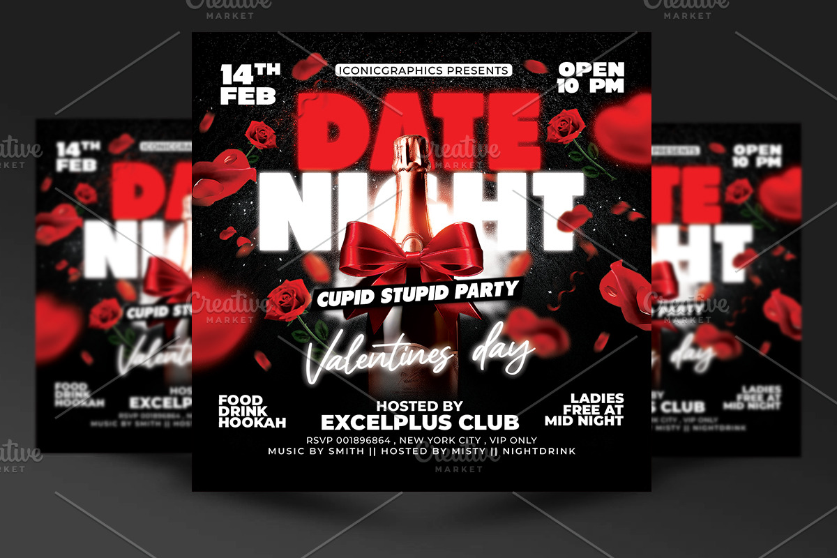 Valentines Day Date Night Flyer, a Flyer Template by RTXdesinger99 (Photo 1 of 3)