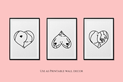 16 Pinup Heart Boobs & Butts Clipart, a Graphic by Ashley Katrina (Thumbnail 12 of 12)