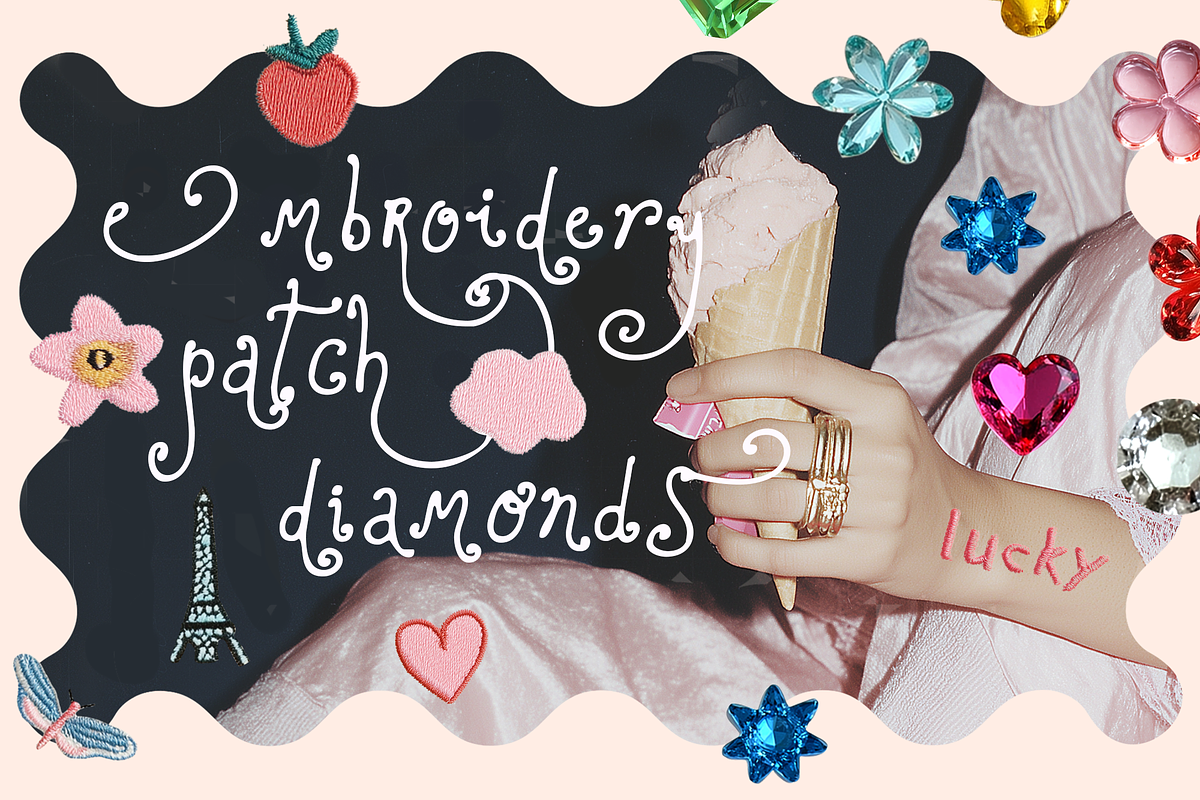 Embroidery & Diamond Patch, an Object Graphic by Kristina&Co (Photo 10 of 11)
