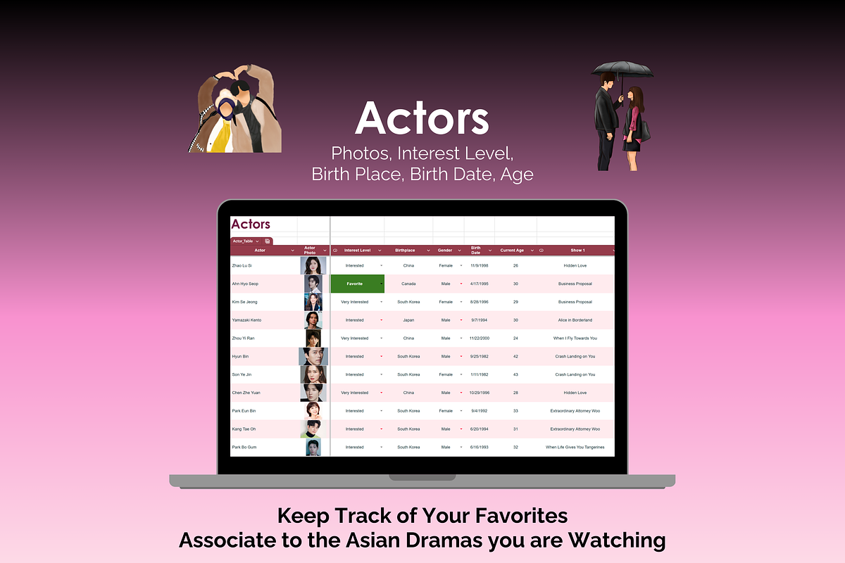 Asian Drama Tracker - Google Sheets, an App Template by Ardent Workshop (Photo 4 of 8)