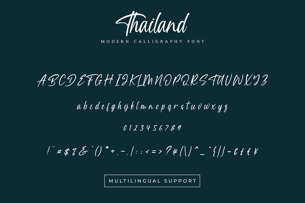 Thailand Script Font preview 8