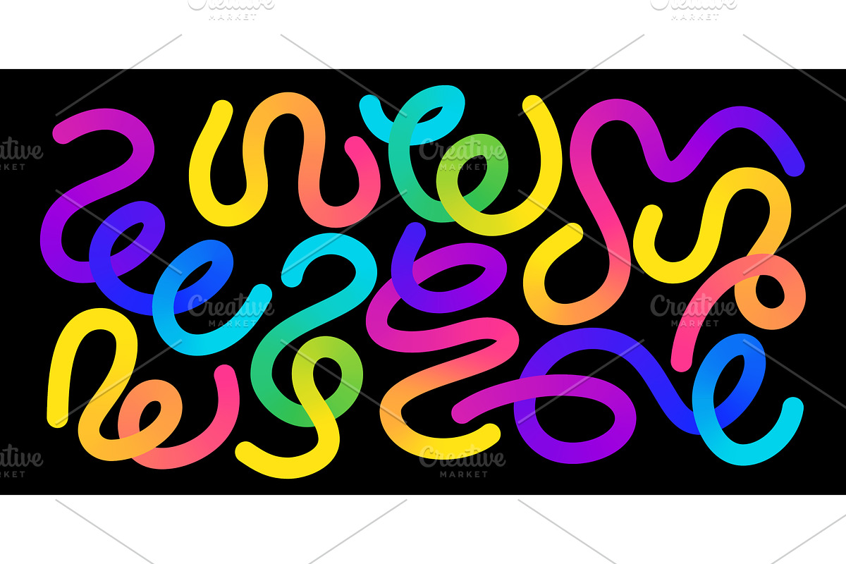 Curvy undulating vivid lines -, an Illustration by YuliiaOsadcha