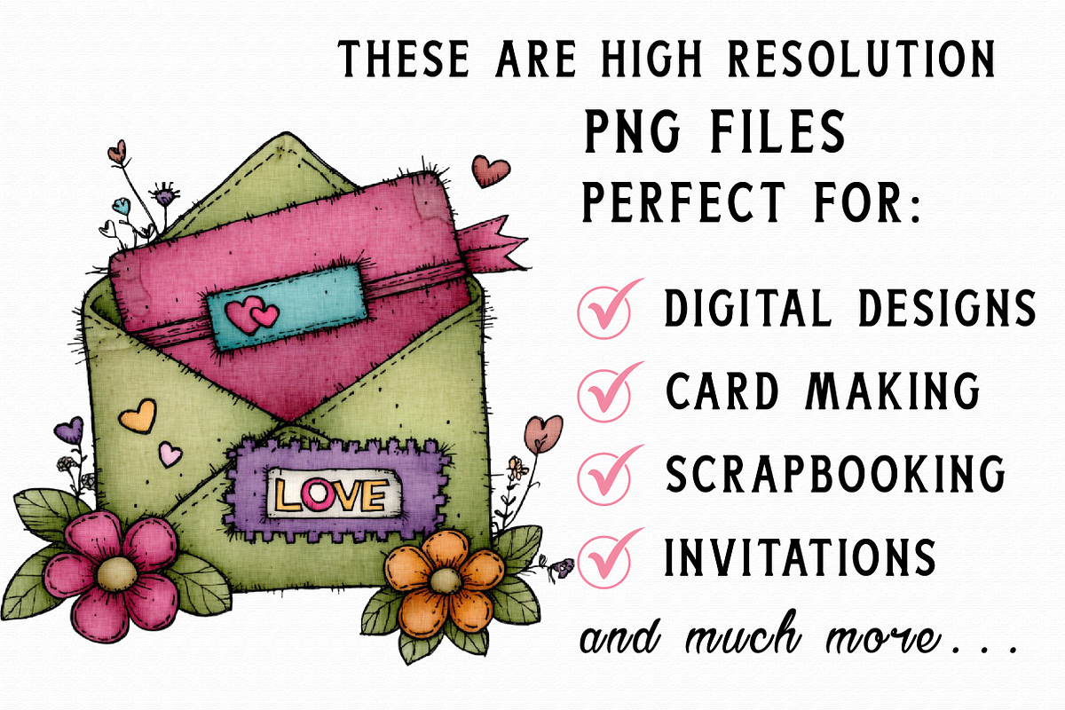 Valentine's Day Love Letter Clipart, an Illustration by Libby Wishes (Photo 5 of 7)