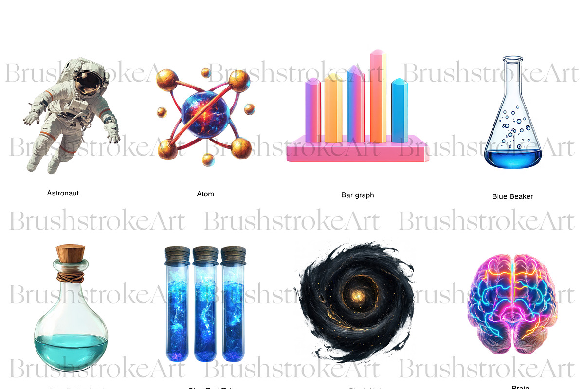 Watercolor Science Clipart, Teachers, an Education Illustration by BrushstrokeArtGB (Photo 2 of 9)