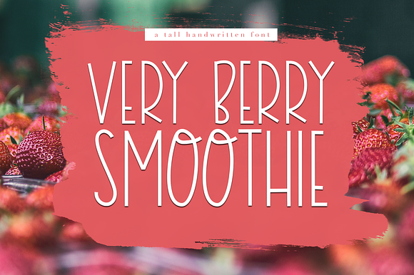 Very Berry Smoothie - A Tall Font preview 8
