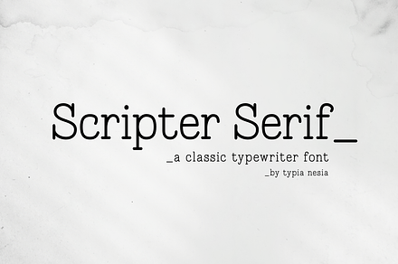 Scripter - Typewriter Font, a Serif Font by Typia Nesia