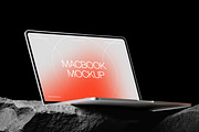 Macbook Mockup on Stone, a Mac Mockup by sagesmask.com (Thumbnail 6 of 14)