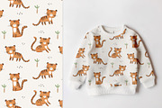 Pattern with tigers, a Pattern Graphic by Olena Kuznietsova (Thumbnail 2 of 4)