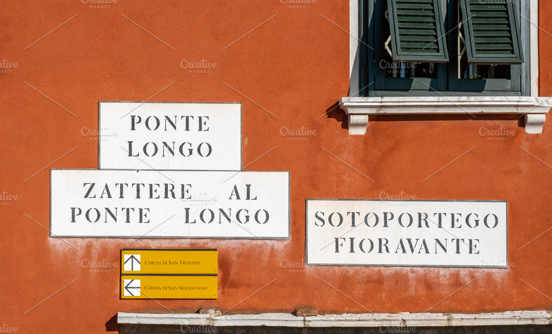 Street name signs in Venice, an Architecture Photo by BOOCYS