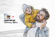 Colored Pencil Art Photoshop Action, an Action Add-On by Photoshop Action (Thumbnail 1 of 10)
