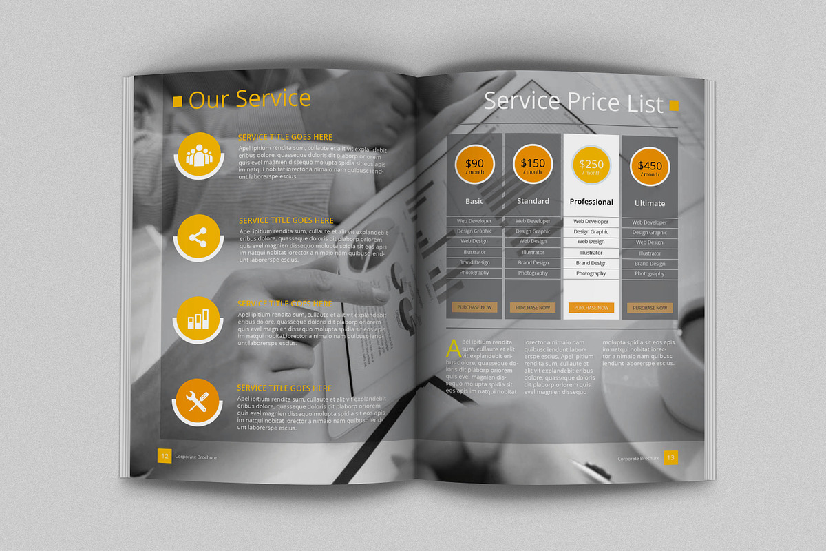 A4/Letter Business Brochure, a Brochure Template by feydesign (Photo 7 of 18)