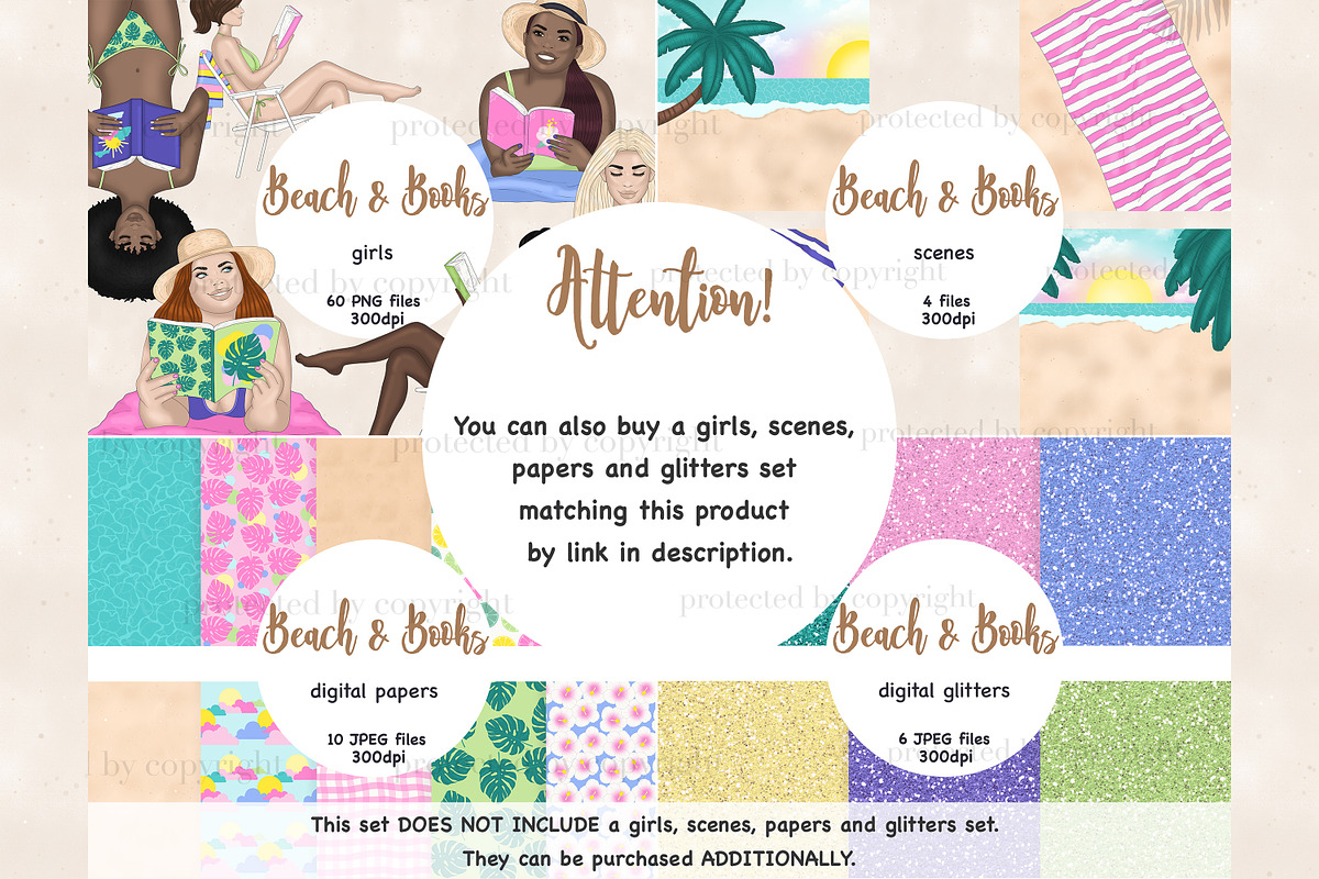 Beach Clipart Collection, an Object Illustration by GlamArtZhanna (Photo 4 of 4)