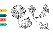 Set of vintage floral silhouettes, a Pattern Graphic by julia_musdotter (Thumbnail 9 of 11)