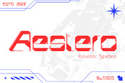 Aestero - Futuristic Typeface, a Sans Serif Font by Craft Supply Co. (Thumbnail 1 of 8)