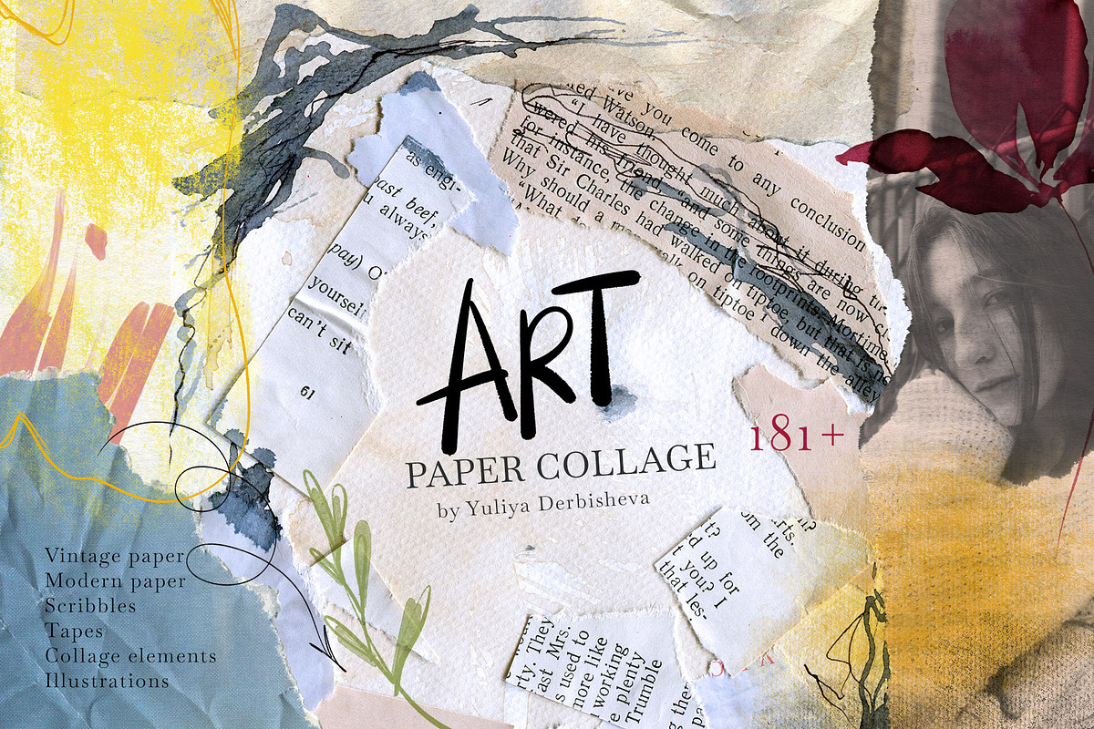 Art Paper collage element scraps, an Object Graphic by Yuliya Derbisheva (Photo 1 of 12)