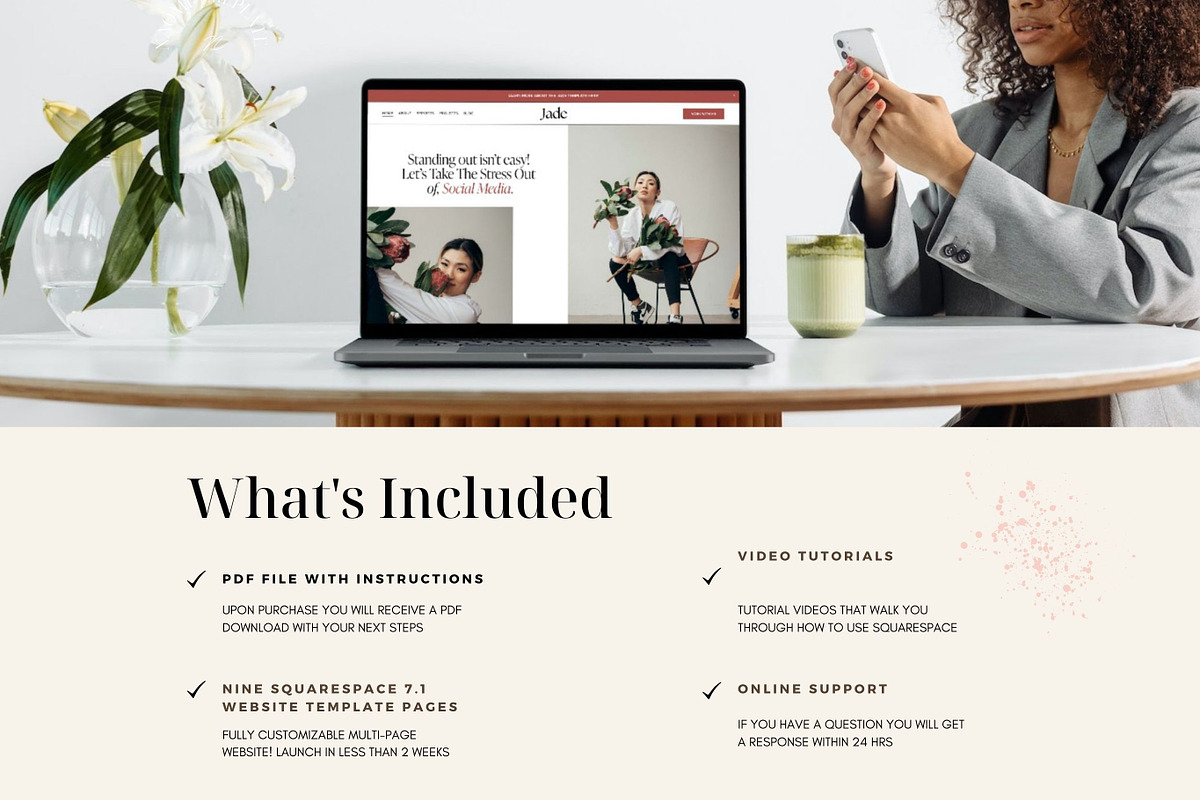 Squarespace 7.1 Template Jade, a Websites & App Template by thrivedigitally (Photo 5 of 8)