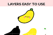 Cute Baby Banana SVG Bundle, an Illustration by TheHitShop (Thumbnail 4 of 10)