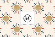 Boho Sunburst Seamless Pattern, a Pattern Graphic by OwlAndFern (Thumbnail 1 of 12)