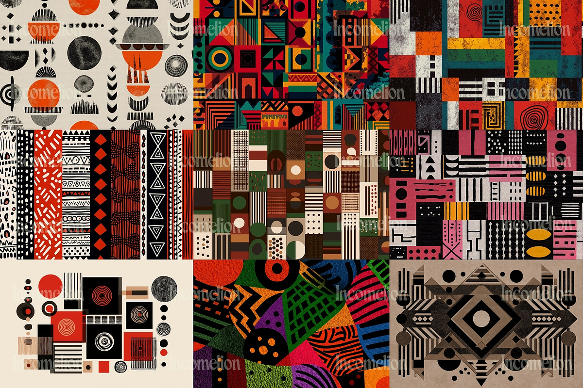 25 African Heritage Backgrounds, a Texture Illustration by Incomelion (Photo 3 of 11)