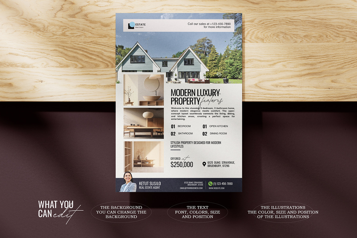 Realtor Flyer Template For Canva, a Flyer Template by Prapti Design (Photo 2 of 10)