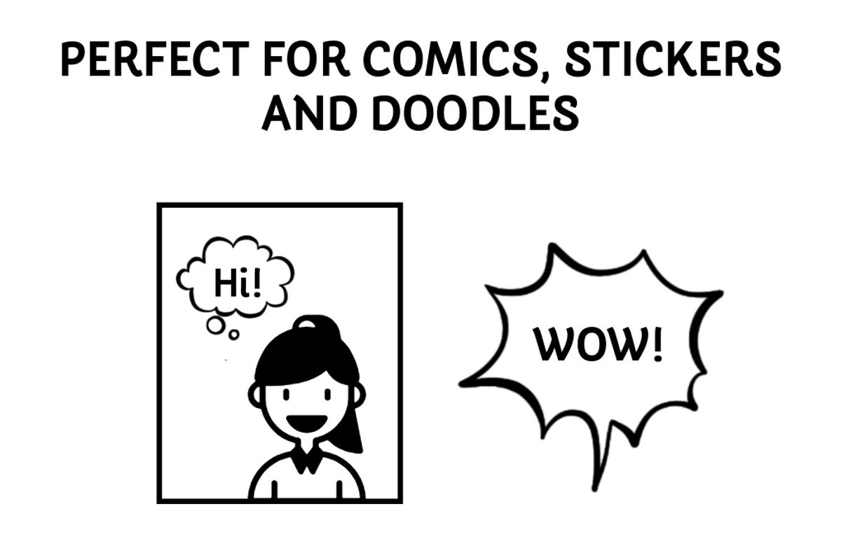 Speech Bubble Stamps for Procreate, a Brush Add-On by An Inkling Of Curry (Photo 3 of 4)