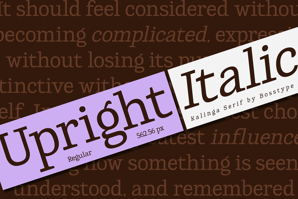Kalinga | 91 Style Font, a Serif Font by Bosstype Studio (Photo 5 of 15)
