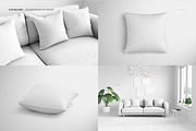 Square Cushions with Piping Mockup, a Household Mockup by creatsy2 (Thumbnail 2 of 9)