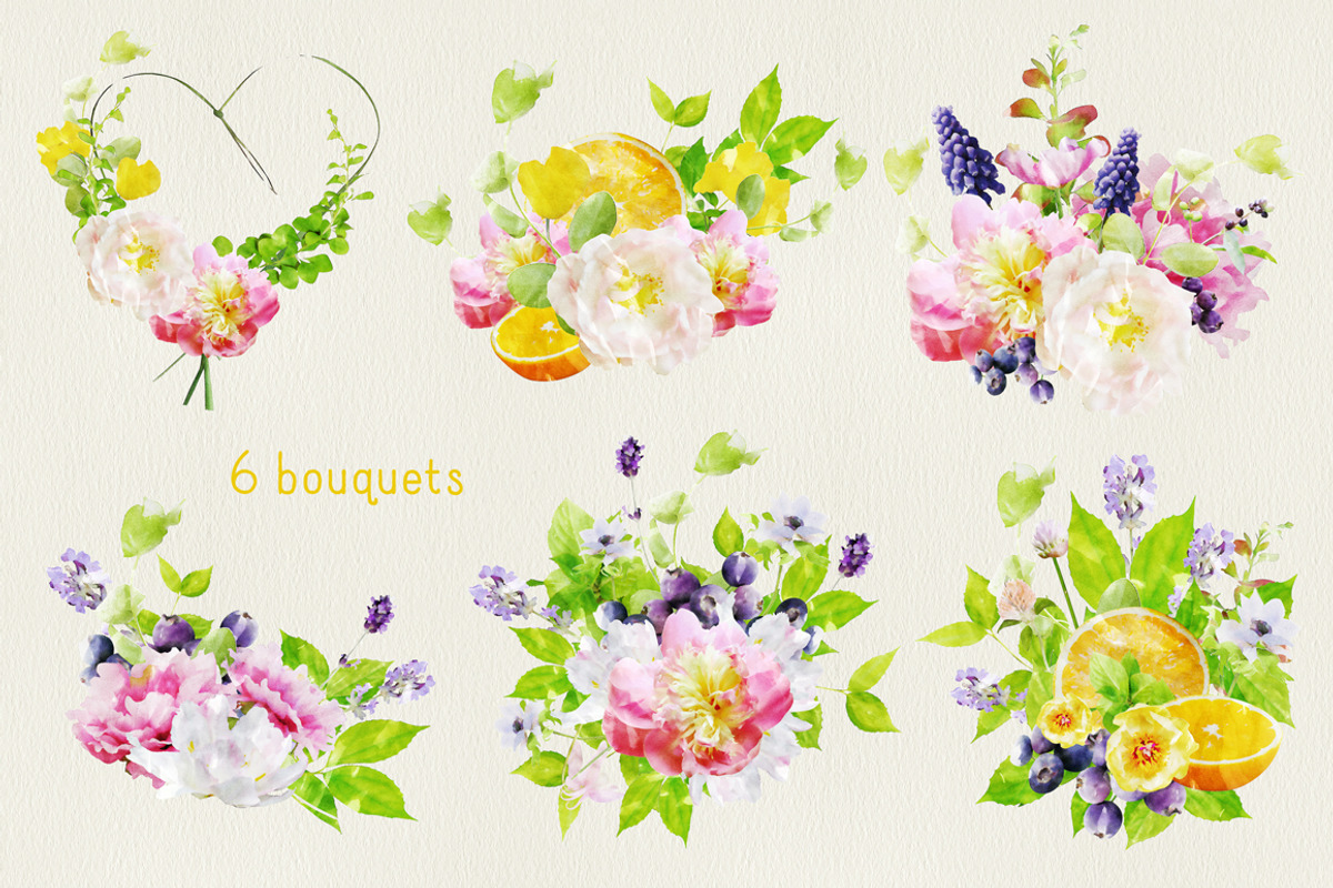 Watercolor Flowers, an Illustration by TheSeventhDesire (Photo 3 of 6)