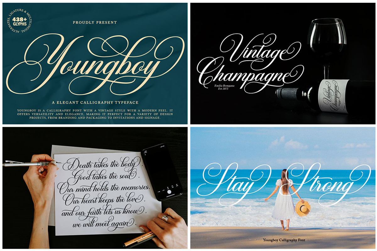 The Modern Calligraphy Font Bundle, a Script Font by Has_rizal (Photo 9 of 28)