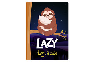 Sloth. concept background with cute, an Animal Illustration by Onyx
