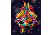 Carnival Masks vector set, a Decorative Illustration by LisaKolbasa (Thumbnail 12 of 15)