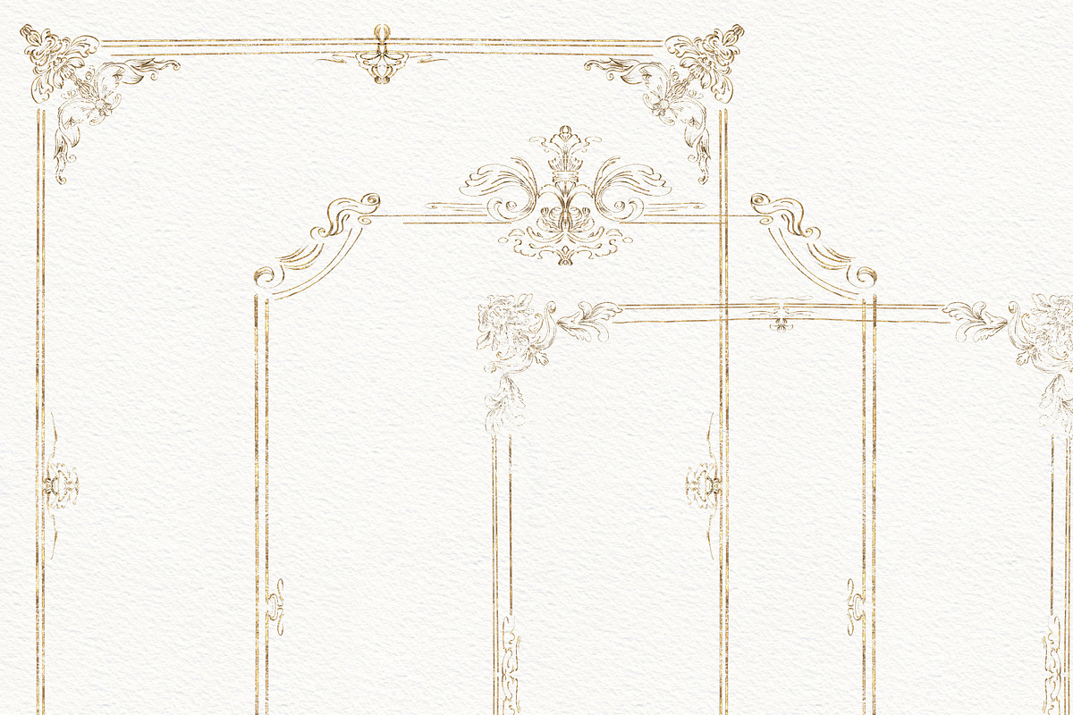 Vintage Gold French Ornamental Set, a Decorative Illustration by AlenaVlasko stock Market (Photo 6 of 9)