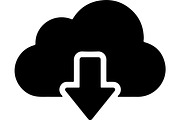 Cloud Download Silhouette, a Technology Illustration by abu67222 (Thumbnail 7 of 13)