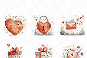Cute Valentines Clipart Bundle, an Illustration by DreamPrint404 (Thumbnail 5 of 6)
