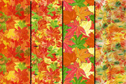 Watercolor Autumn leaves patterns, a Pattern Graphic by DollyPotterson (Thumbnail 3 of 6)