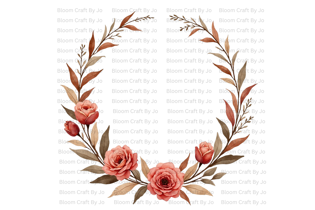 Terracotta Floral Wreath, a Decorative Illustration by Bloom Craft Creations (Photo 7 of 10)