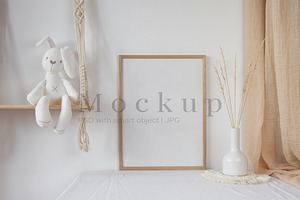 Nursery Photo Frame Mockup 3x4