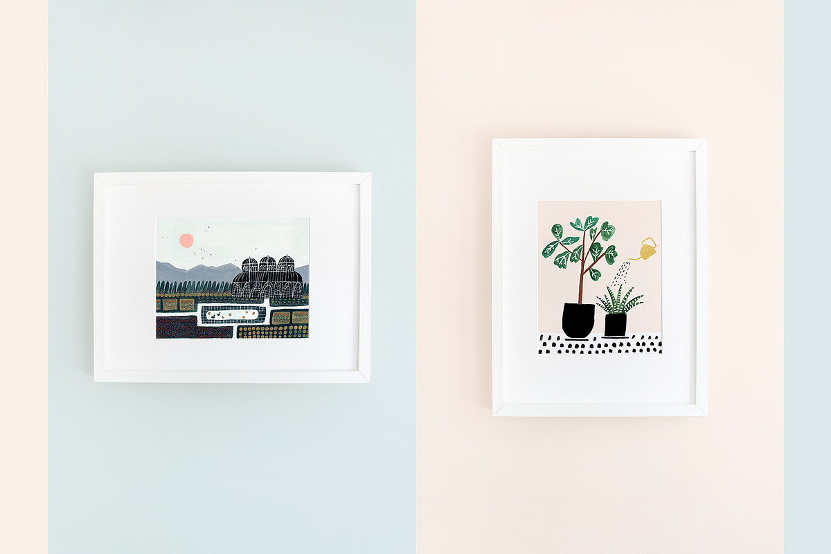 8x10 Framed Art Mockups (White), a Print Template by Nicole Cicak (Photo 3 of 3)