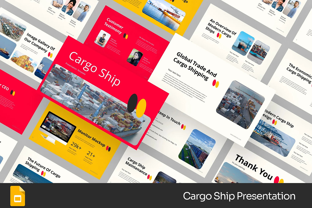 Cargo Ship Google Slides, Powerpoint, a Presentation Template by Fit-tee (Photo 1 of 2)