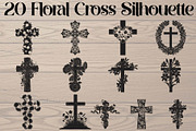 Floral Cross Silhouette, an Object Graphic by Creativeshirt (Thumbnail 1 of 20)