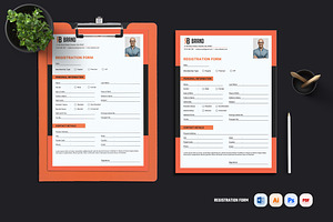Registration Form, a Stationery Template by iDoodle Studio