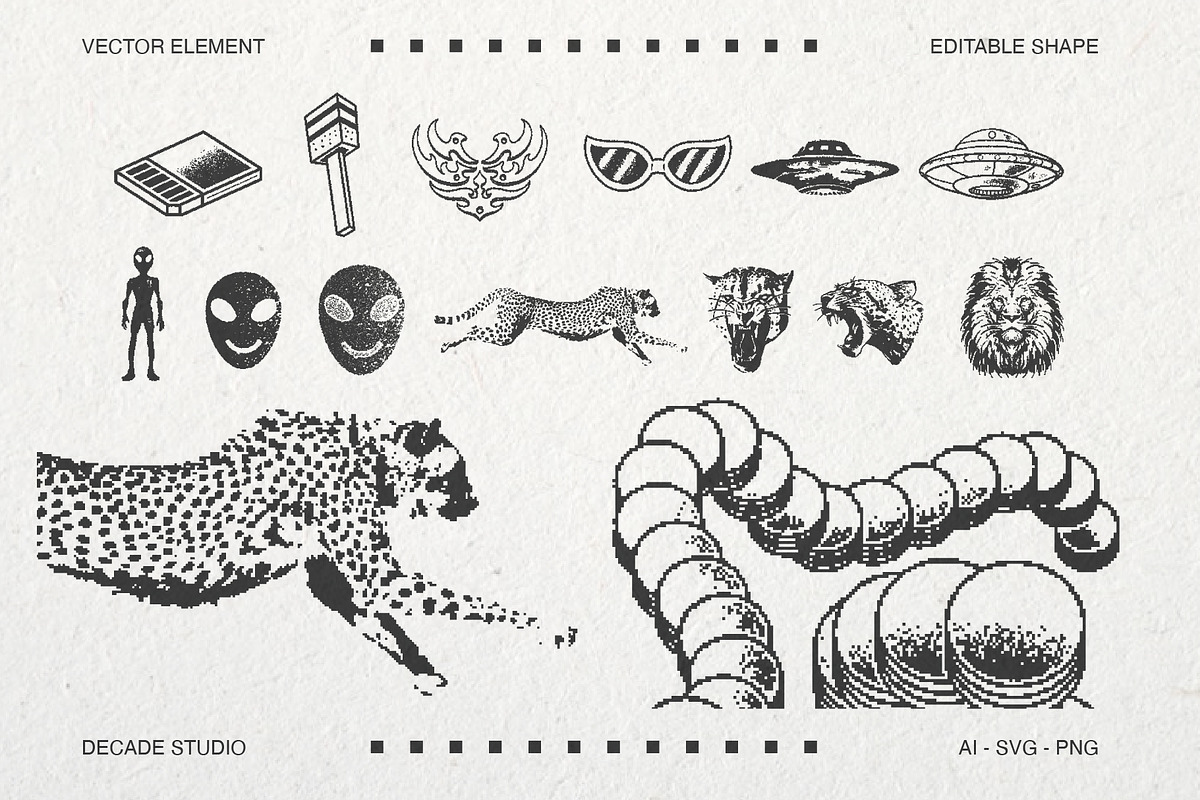 8Bit Pixelated Y2K Vector Pack, an Object Graphic by Decade Studio (Photo 5 of 6)