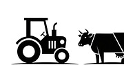 Rustic farm tractor and cow design, an Illustration by Amazin_art (Thumbnail 5 of 30)